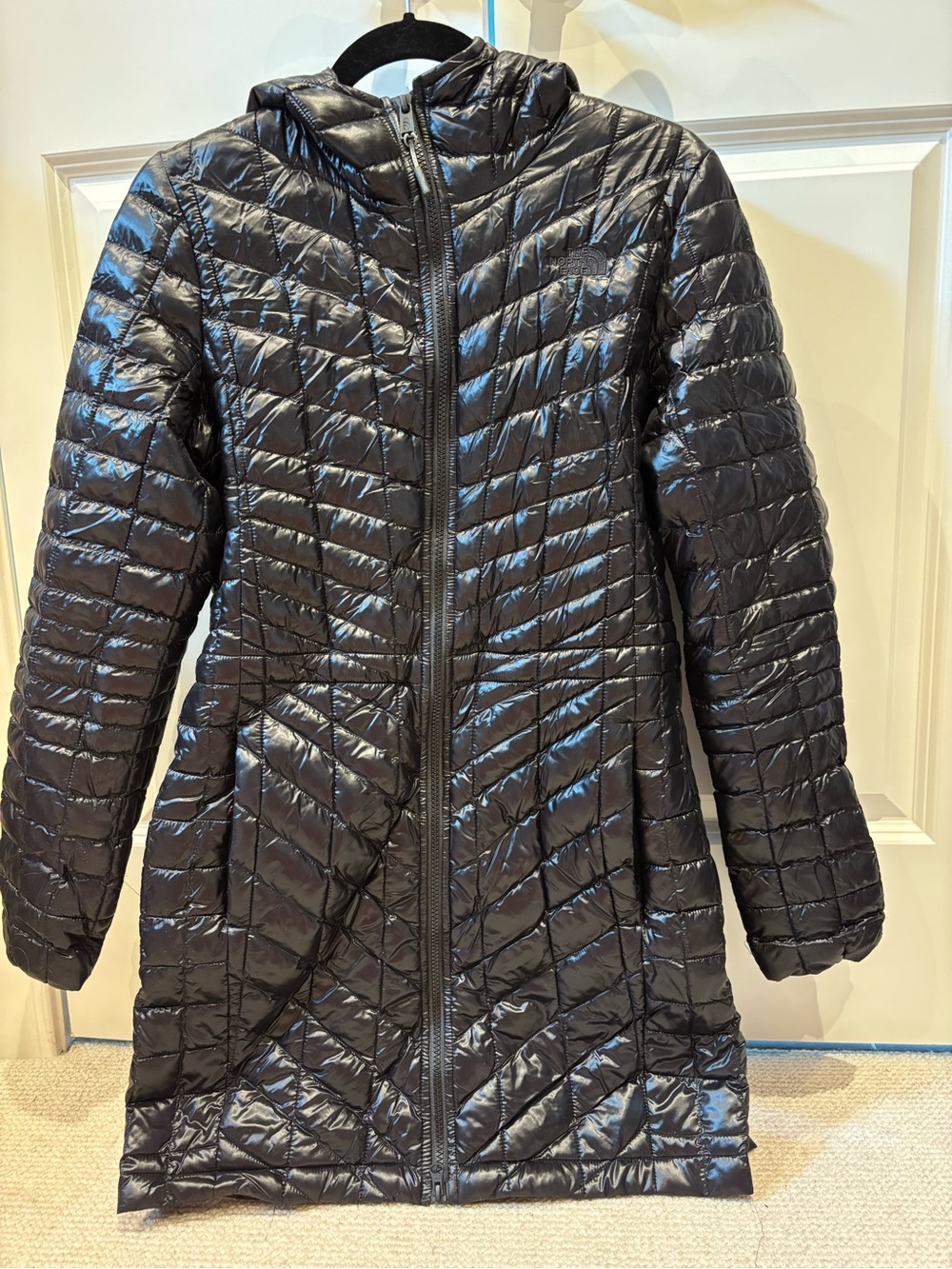 Black the North Face thermoball Packable Quilted Hooded Coat - Women